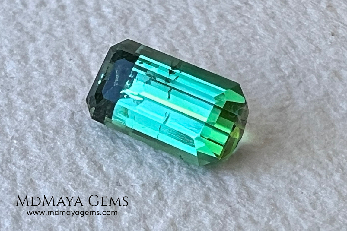 Natural Green Tourmaline 1.80 ct – Emerald Cut Afghan Gemstone