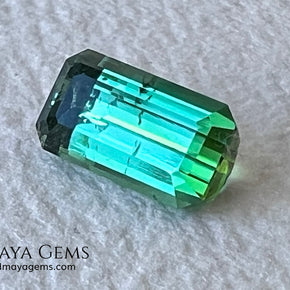 Natural Green Tourmaline 1.80 ct – Emerald Cut Afghan Gemstone