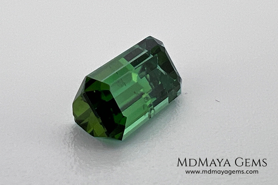 Natural Green Tourmaline 1.80 ct – Emerald Cut Afghan Gemstone