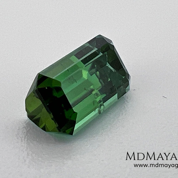 Natural Green Tourmaline 1.80 ct – Emerald Cut Afghan Gemstone