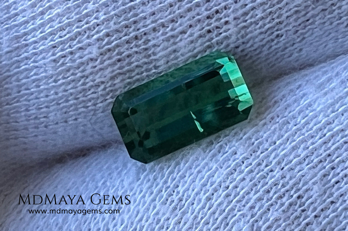 Natural Green Tourmaline 1.80 ct – Emerald Cut Afghan Gemstone