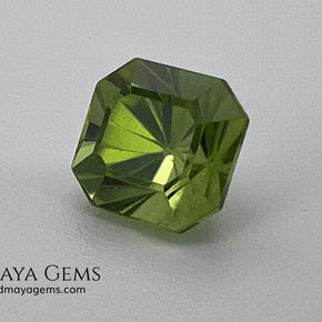 3.02 ct Octagon Peridot – Vivid Strongly Yellowish Green from Pakistan