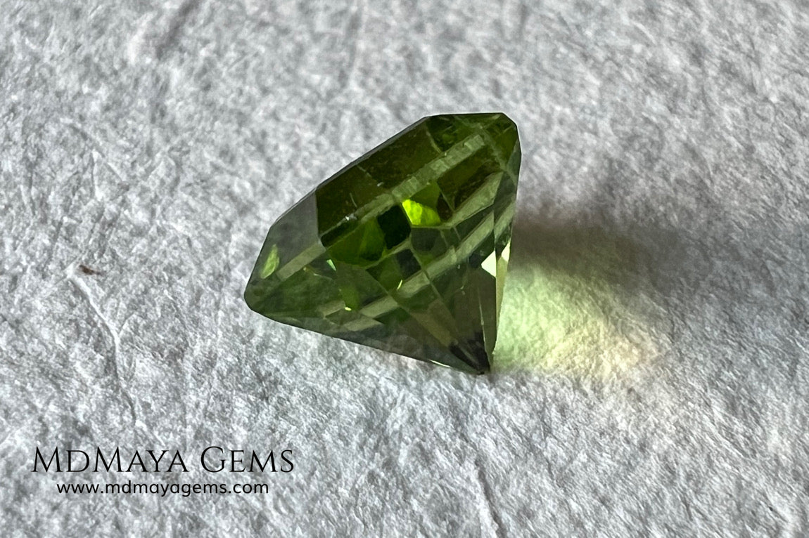 3.02 ct Octagon Peridot – Vivid Strongly Yellowish Green from Pakistan