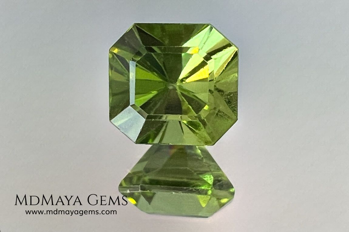 3.02 ct Octagon Peridot – Vivid Strongly Yellowish Green from Pakistan