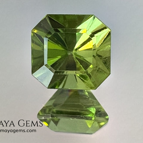 3.02 ct Octagon Peridot – Vivid Strongly Yellowish Green from Pakistan