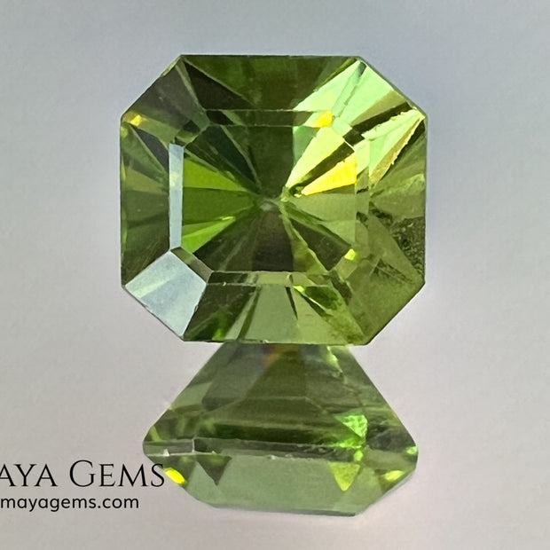 3.02 ct Octagon Peridot – Vivid Strongly Yellowish Green from Pakistan