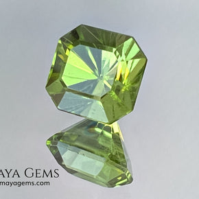 3.02 ct Octagon Peridot – Vivid Strongly Yellowish Green from Pakistan