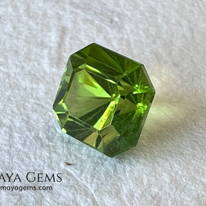 3.02 ct Octagon Peridot – Vivid Strongly Yellowish Green from Pakistan