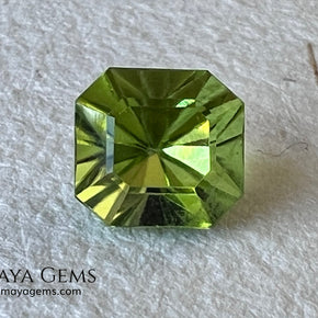 3.02 ct Octagon Peridot – Vivid Strongly Yellowish Green from Pakistan