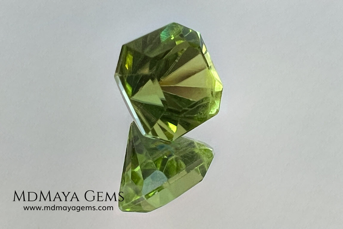 3.02 ct Octagon Peridot – Vivid Strongly Yellowish Green from Pakistan