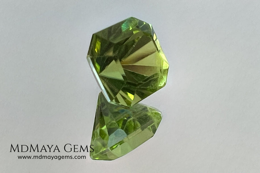 3.02 ct Octagon Peridot – Vivid Strongly Yellowish Green from Pakistan