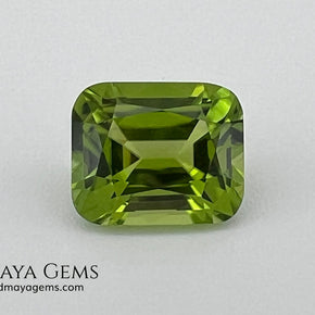 5.03 ct Cushion Cut Peridot – Natural Strongly Yellowish Green Gemstone from Pakistan