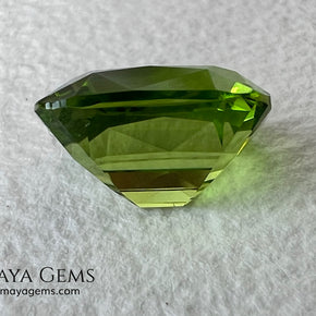 5.03 ct Cushion Cut Peridot – Natural Strongly Yellowish Green Gemstone from Pakistan