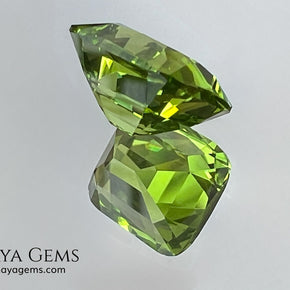 5.03 ct Cushion Cut Peridot – Natural Strongly Yellowish Green Gemstone from Pakistan