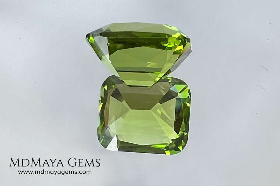 5.03 ct Cushion Cut Peridot – Natural Strongly Yellowish Green Gemstone from Pakistan