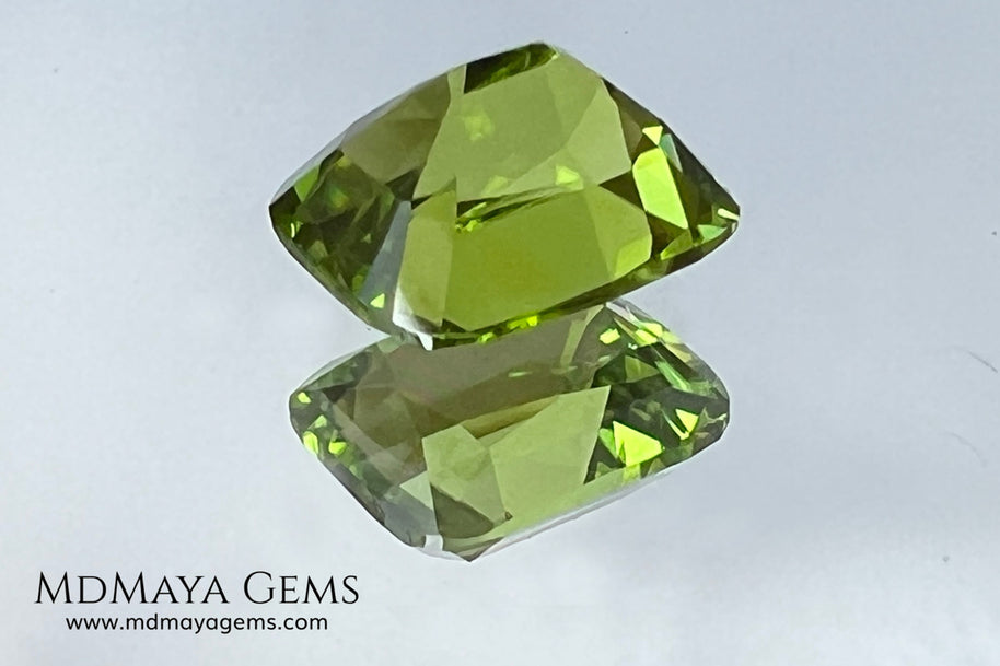 5.03 ct Cushion Cut Peridot – Natural Strongly Yellowish Green Gemstone from Pakistan