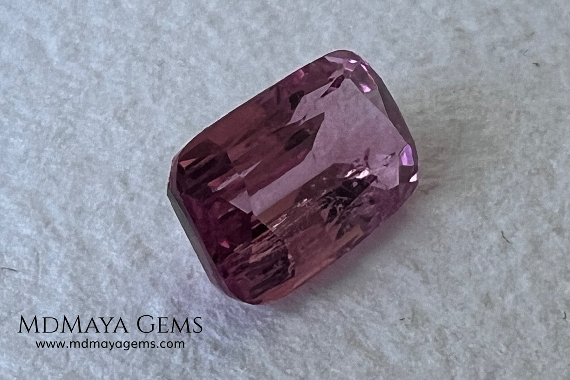 Pink Tourmaline 1.93 ct – Cushion Cut, Bright & Lively
