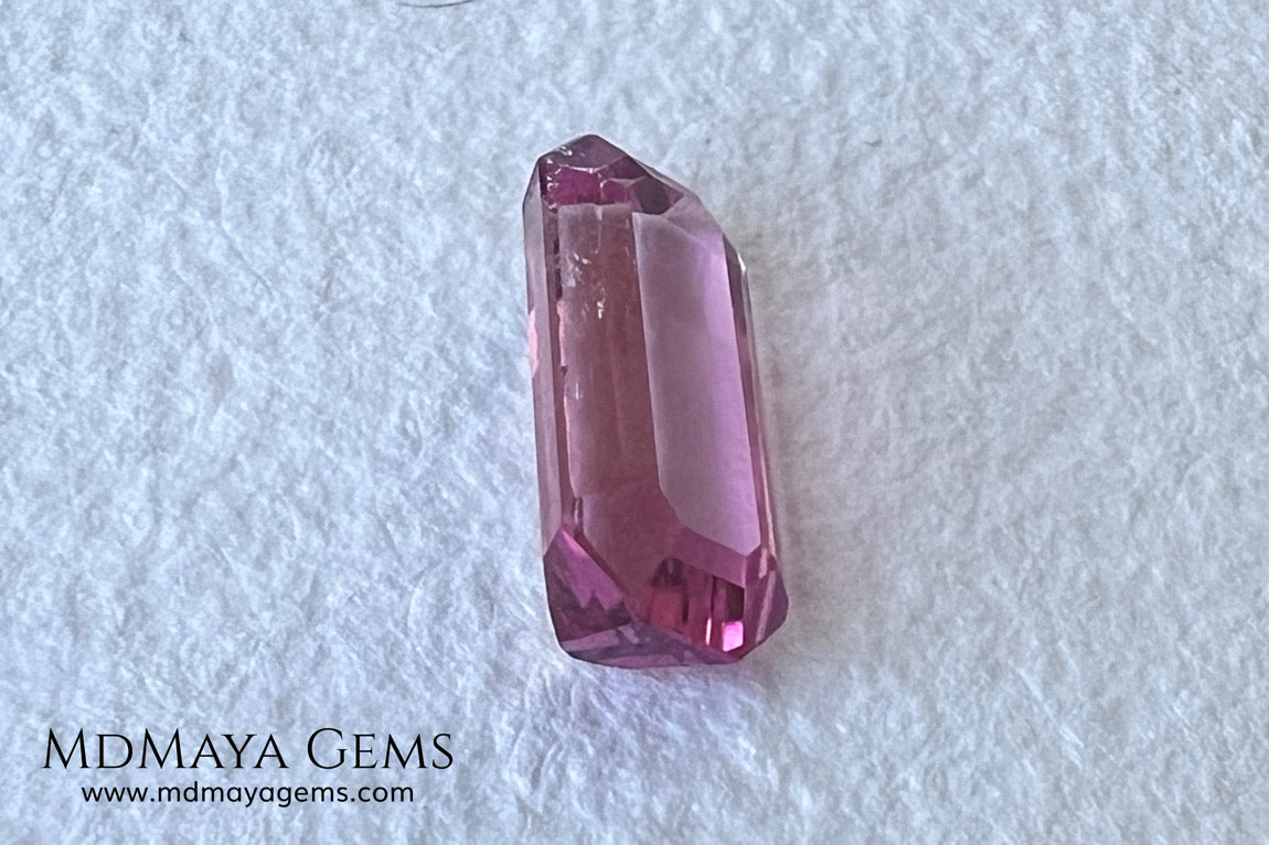 Red Tourmaline 1.69 ct – Light Red Octagon Elegance