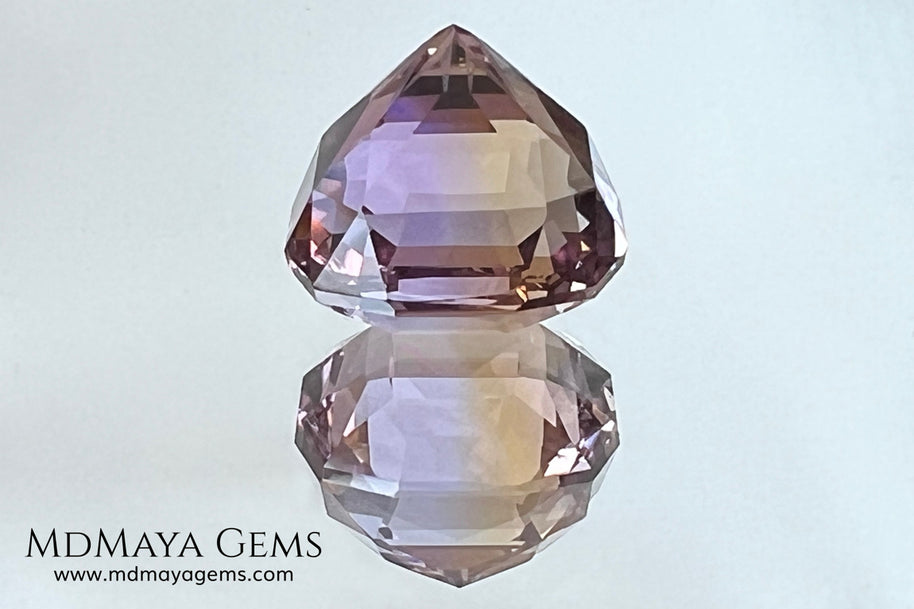 12.19 ct Fantasy Cut Ametrine – Natural Bicolor Quartz Gemstone