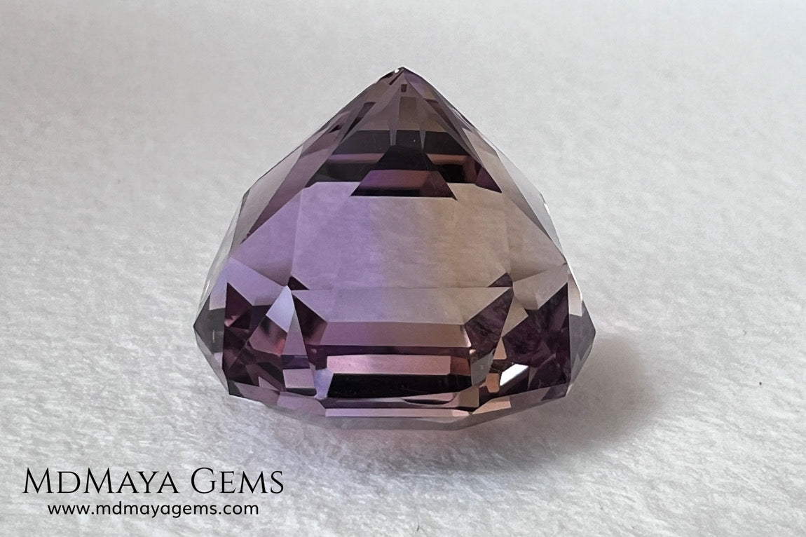 12.19 ct Fantasy Cut Ametrine – Natural Bicolor Quartz Gemstone