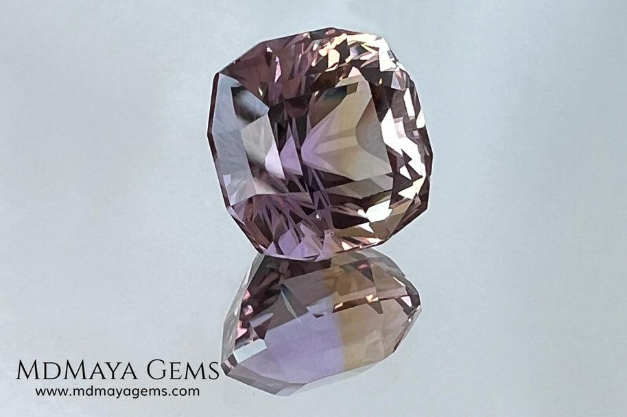 12.19 ct Fantasy Cut Ametrine – Natural Bicolor Quartz Gemstone