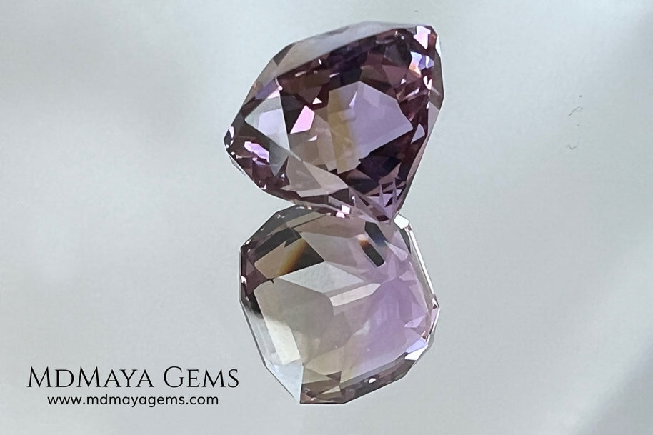 12.19 ct Fantasy Cut Ametrine – Natural Bicolor Quartz Gemstone