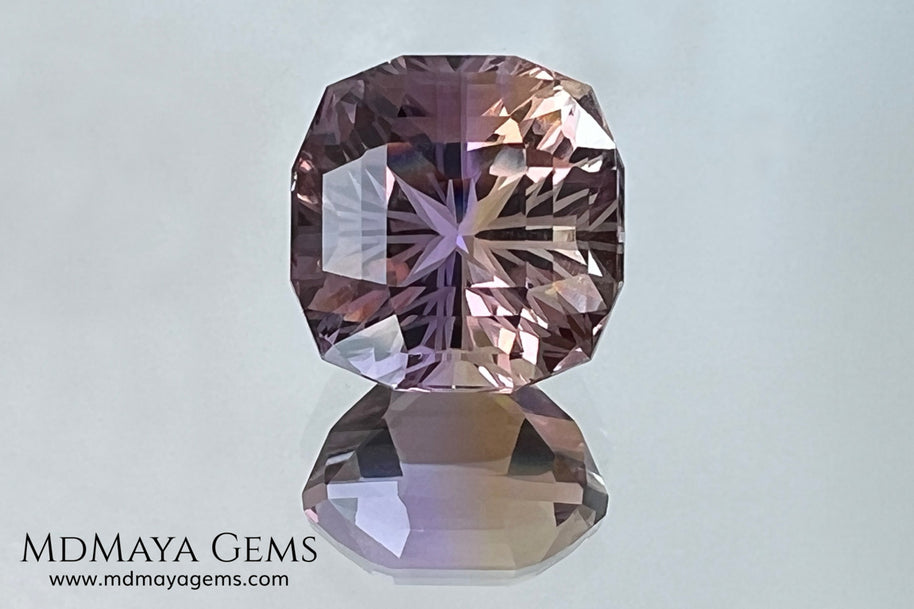 12.19 ct Fantasy Cut Ametrine – Natural Bicolor Quartz Gemstone