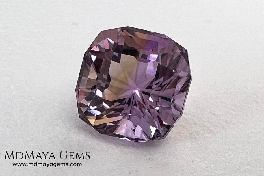 12.19 ct Fantasy Cut Ametrine – Natural Bicolor Quartz Gemstone