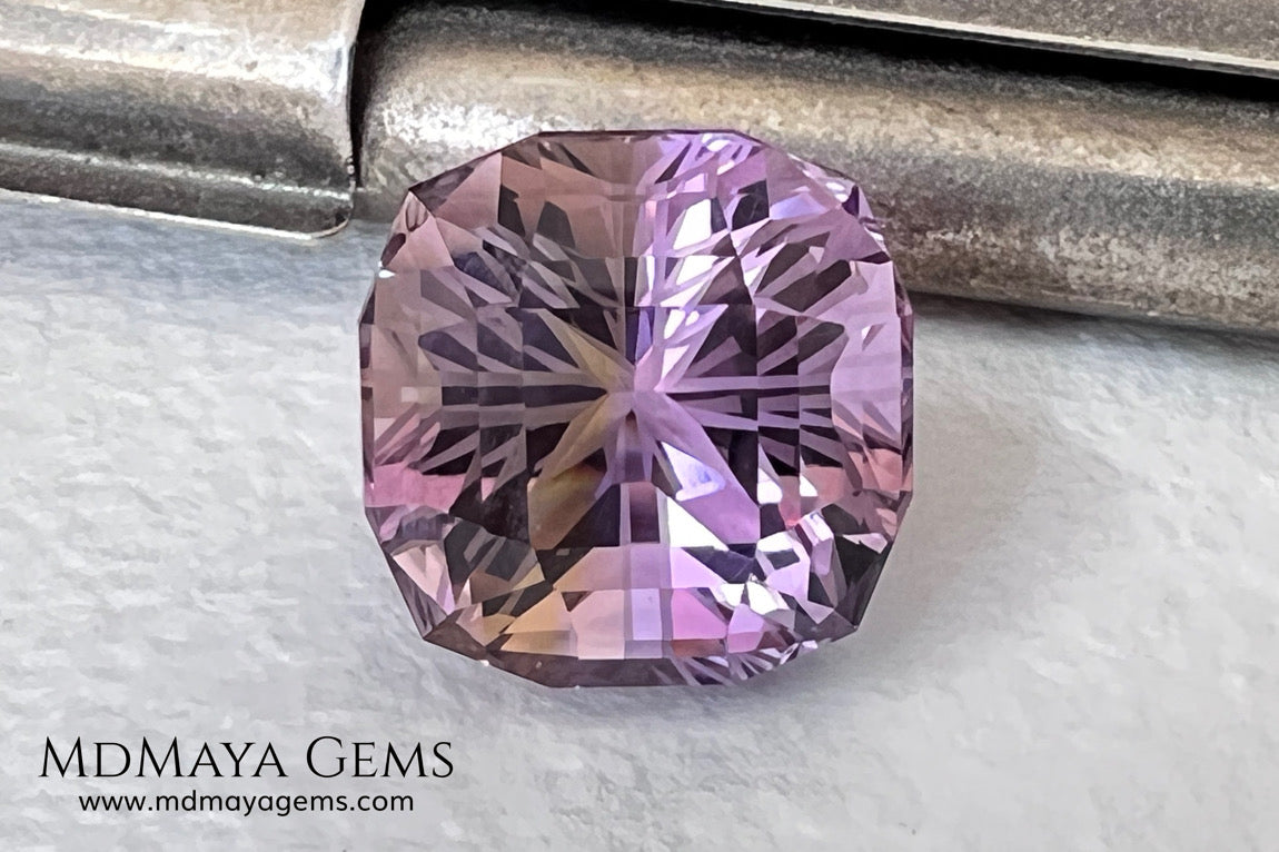 12.19 ct Fantasy Cut Ametrine – Natural Bicolor Quartz Gemstone
