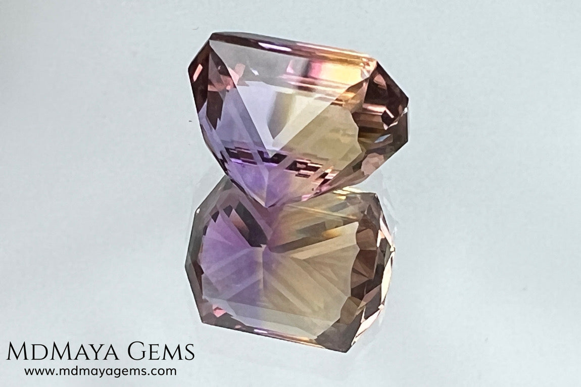 12.56 ct Fantasy Cut Ametrine – Natural Bicolor Quartz Gemstone