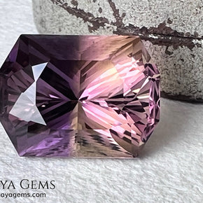 12.56 ct Fantasy Cut Ametrine – Natural Bicolor Quartz Gemstone