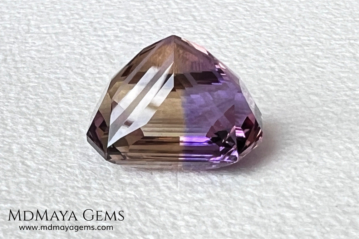 12.56 ct Fantasy Cut Ametrine – Natural Bicolor Quartz Gemstone