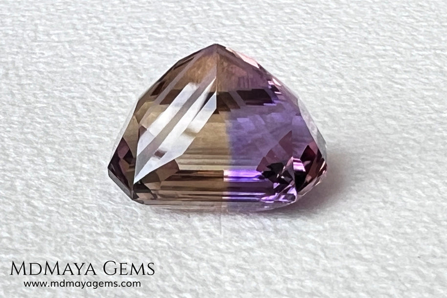 12.56 ct Fantasy Cut Ametrine – Natural Bicolor Quartz Gemstone