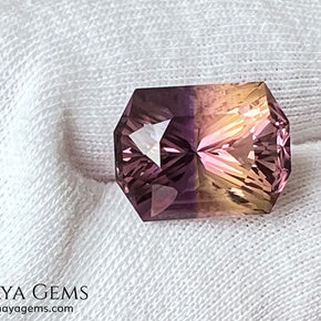 12.56 ct Fantasy Cut Ametrine – Natural Bicolor Quartz Gemstone