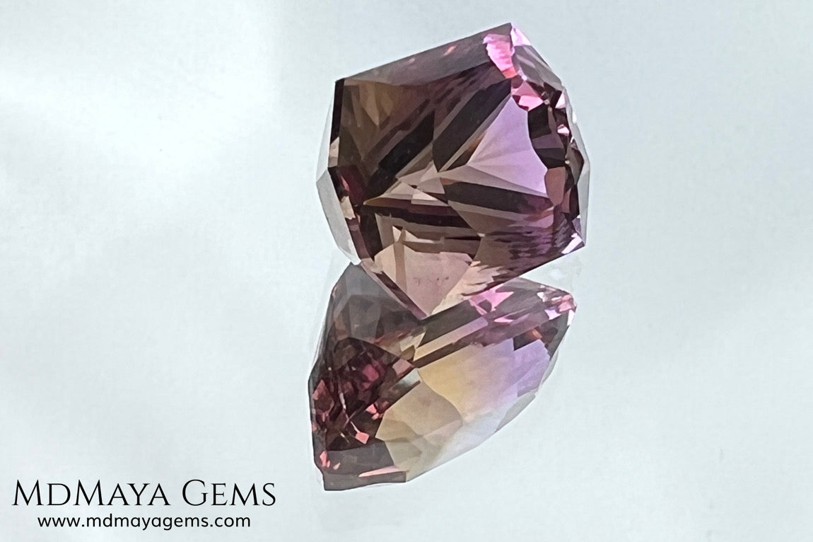 12.56 ct Fantasy Cut Ametrine – Natural Bicolor Quartz Gemstone