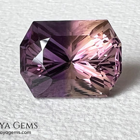 12.56 ct Fantasy Cut Ametrine – Natural Bicolor Quartz Gemstone