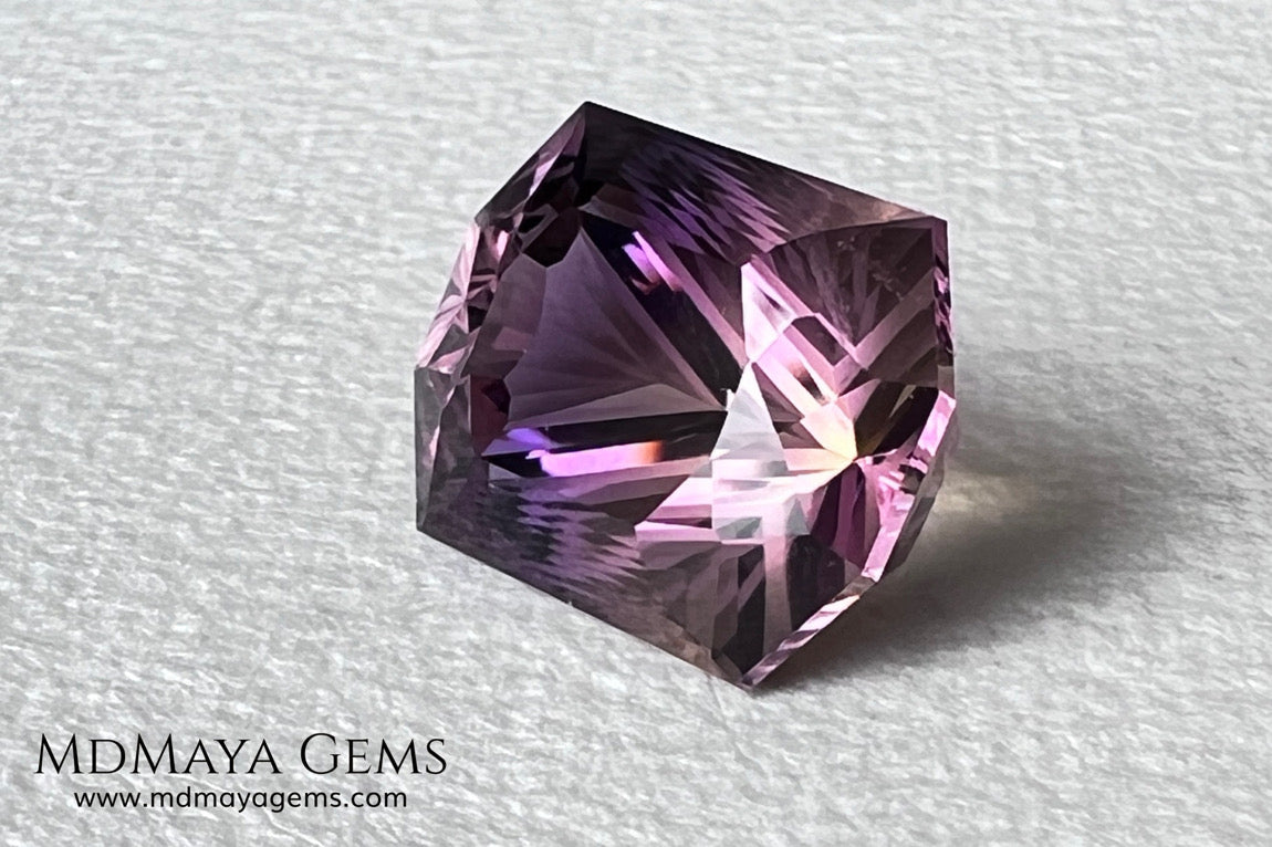 12.56 ct Fantasy Cut Ametrine – Natural Bicolor Quartz Gemstone