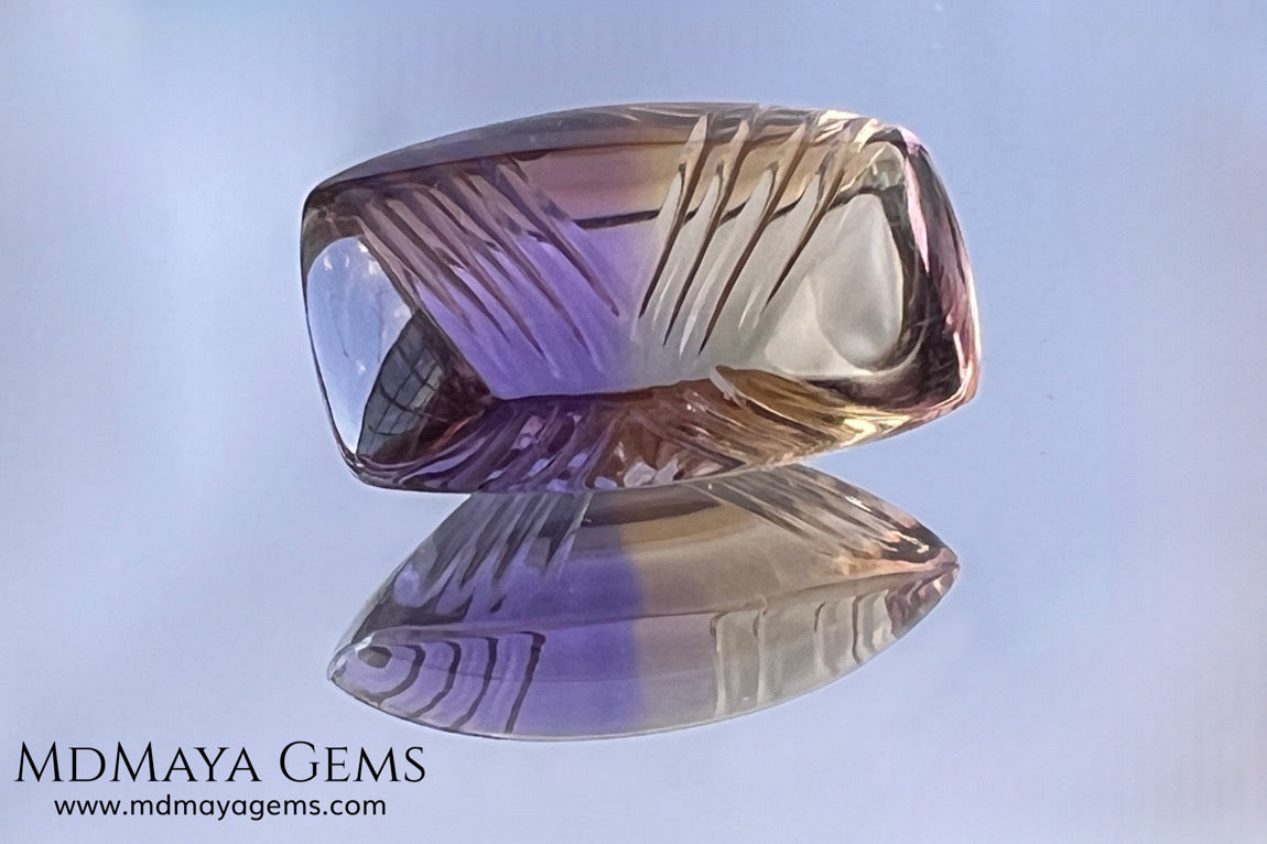 Fine 19.14 ct Fantasy Cut Ametrine – Natural Bicolor Quartz
