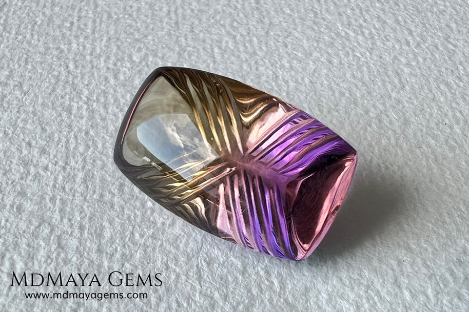 Fine 19.14 ct Fantasy Cut Ametrine – Natural Bicolor Quartz