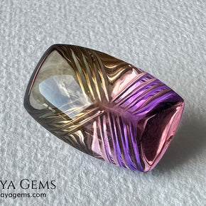 Fine 19.14 ct Fantasy Cut Ametrine – Natural Bicolor Quartz