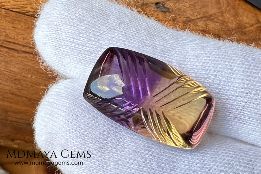 Fine 19.14 ct Fantasy Cut Ametrine – Natural Bicolor Quartz