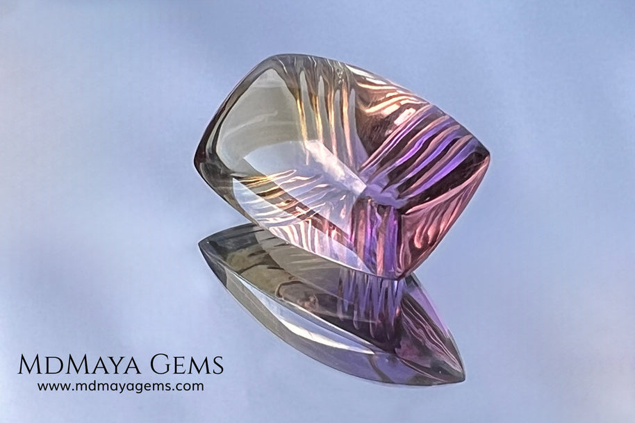 Fine 19.14 ct Fantasy Cut Ametrine – Natural Bicolor Quartz