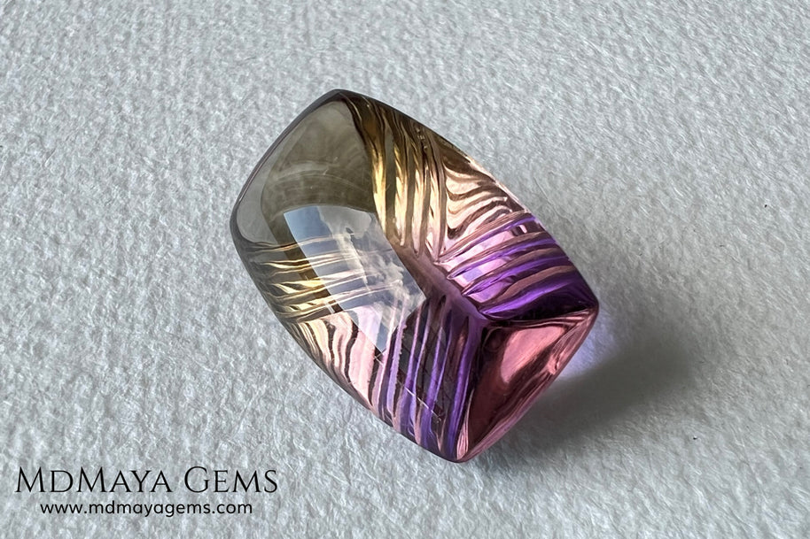 Fine 19.14 ct Fantasy Cut Ametrine – Natural Bicolor Quartz