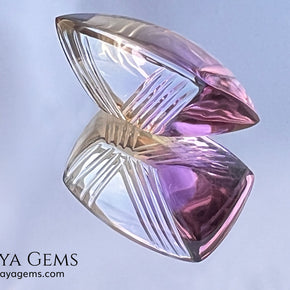 Fine 19.14 ct Fantasy Cut Ametrine – Natural Bicolor Quartz