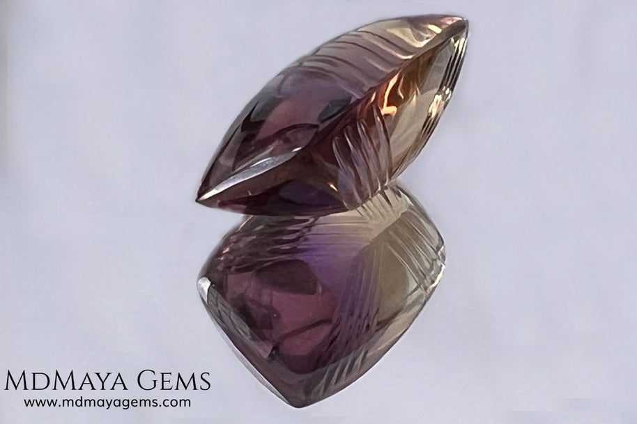 Fine 19.14 ct Fantasy Cut Ametrine – Natural Bicolor Quartz