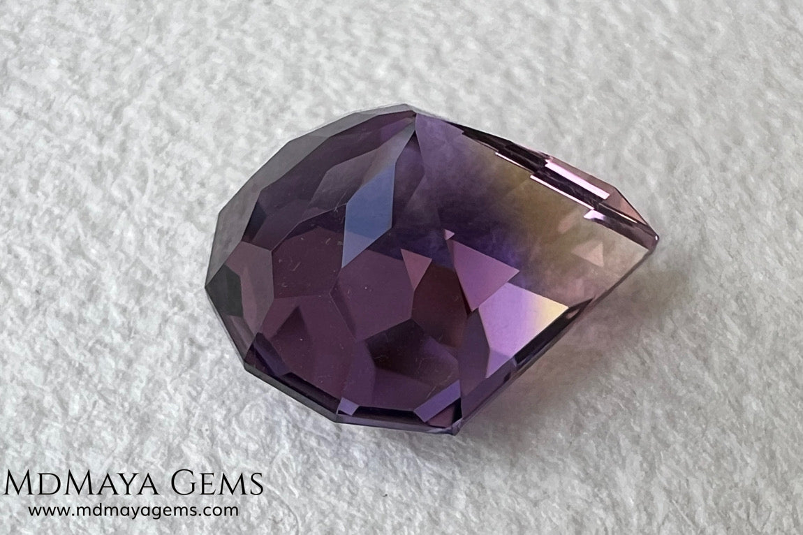 7.77 ct Fantasy Cut Ametrine – Natural Bicolor Quartz Gemstone