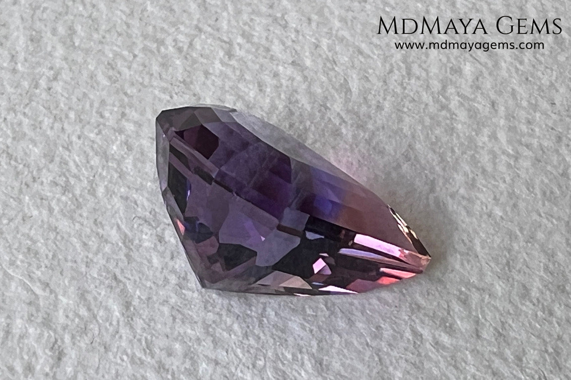 7.77 ct Fantasy Cut Ametrine – Natural Bicolor Quartz Gemstone
