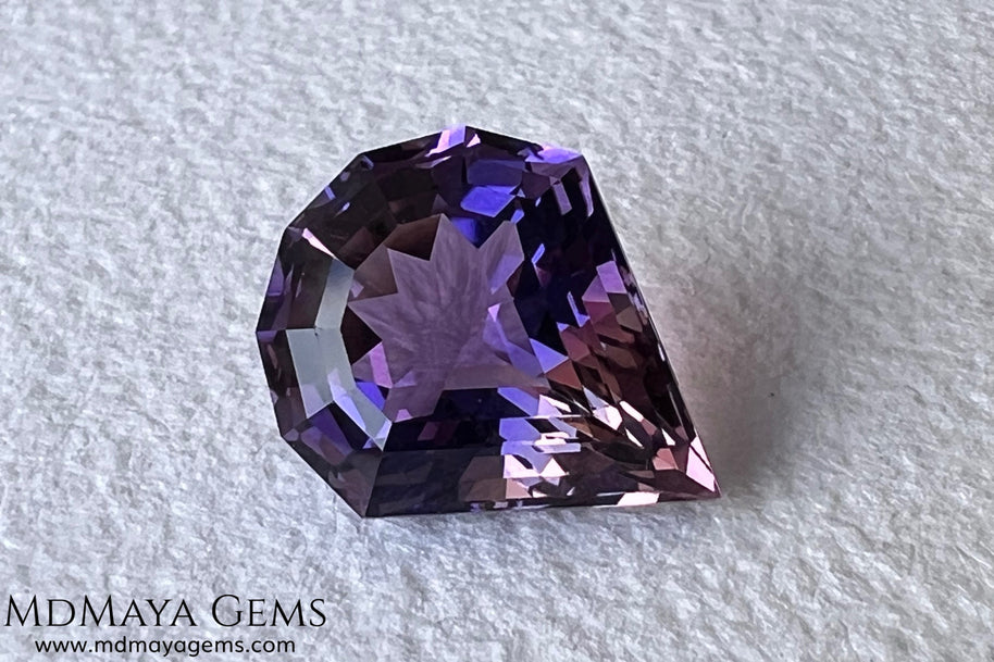 7.77 ct Fantasy Cut Ametrine – Natural Bicolor Quartz Gemstone