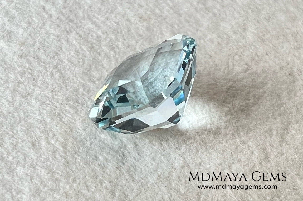 Elegant Light Blue Aquamarine 2.50 ct Asscher Cut