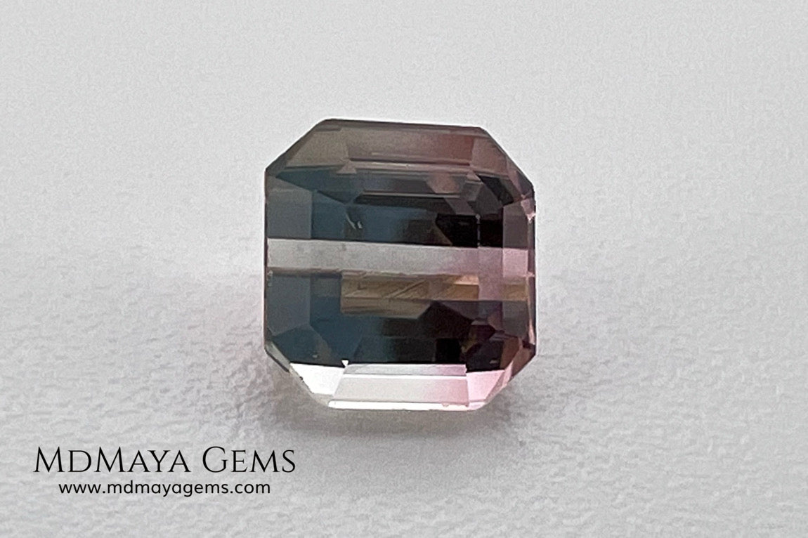 Bicolor Tourmaline 1.28 ct – Soft Pink & Champagne Elegance